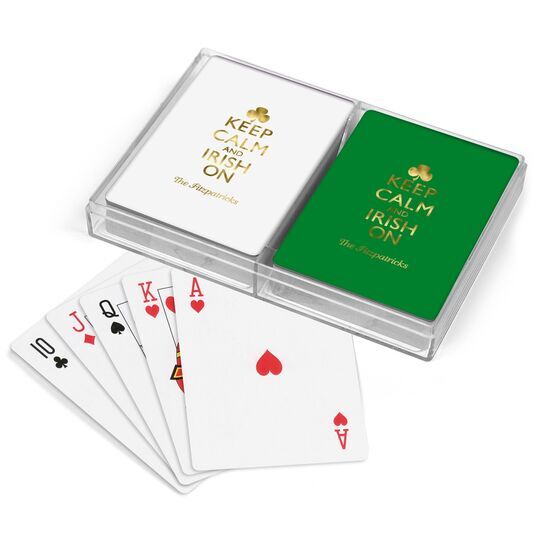 Keep Calm and Irish On Double Deck Playing Cards